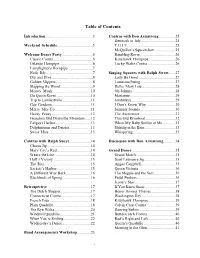 Table of Contents