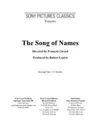 The Song of Names