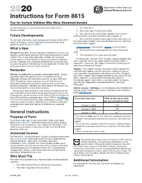 2020 Instructions for Form 8615