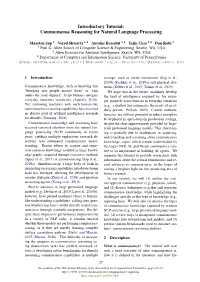 Commonsense Reasoning for Natural Language Processing