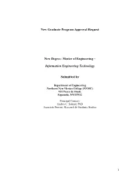 Proposal for Approval of a New Graduate Degree
