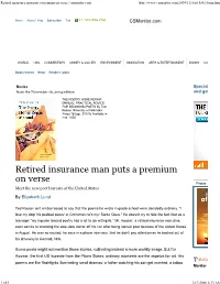 Retired Insurance Man Puts a Premium on Verse | Csmonitor.Com