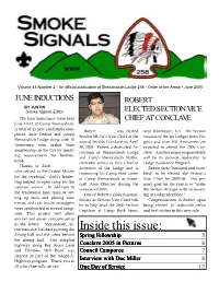 Smoke Signals Editor ELECTED SECTION VICE