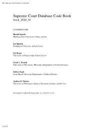 The Supreme Court Database Codebook
