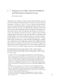 3 Singing from the Pulpit : Improvised Polyphony and Public Ritual In