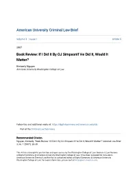 Book Review: If I Did It by OJ Simpsonif He Did It, Would It Matter?