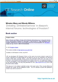 In Diasporic Internet Forums: Technologies of Freedom?