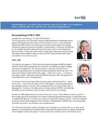 Reconsidering CFPB V
