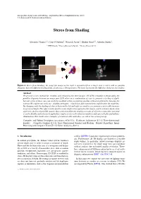 Stereo from Shading