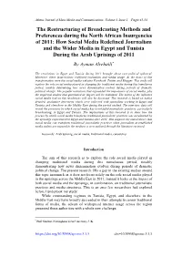 The Restructuring of Broadcasting Methods and Preferences During