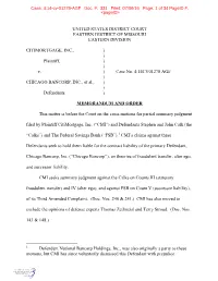 4:14-Cv-01278-AGF Doc. #: 331 Filed: 07/06/16 Page