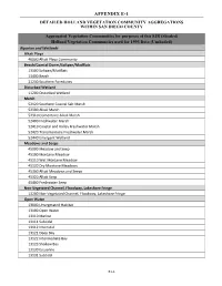 Appendix E-1 Detailed Holland Vegetation Community Aggregations Within San Diego County