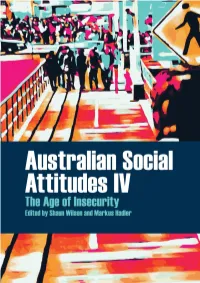 Australian Social Attitudes IV PUBLIC and SOCIAL POLICY SERIES