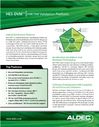 HES-DVM™ HW/SW Validation Platform