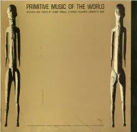 PRIMITIVE MUSIC of the WORLD Selected and Edited by Henry Cowell