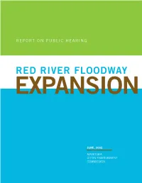 Report on Public Hearing for the Red River Floodway Expansion Project