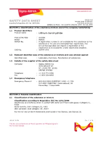SAFETY DATA SHEET Revision Date 15.09.2021 According to Regulation (EC) No