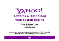 Towards a Distributed Web Search Engine