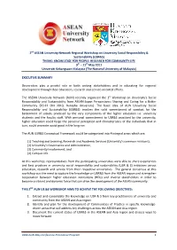 2Nd ASEAN University Network Regional Workshop on University