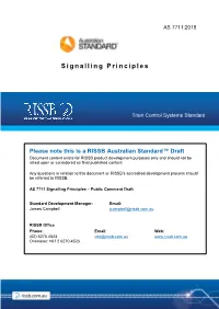 AS 7711 Signalling Principles Draft