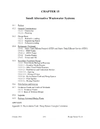 CHAPTER 15 Small Alternative Wastewater Systems
