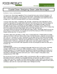 Designing Clean-Label Beverages