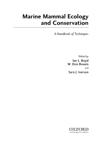 Marine Mammal Ecology and Conservation / 00-Boyd Prelims Page 3 7:41Pm OUP CORRECTED PROOF – Finals, 5/7/2010, Spi