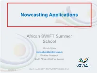Nowcasting Applications