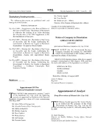 Statutory Instruments ...Notices