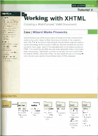 W W Orking with XHTML