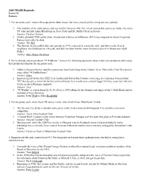 2008 TRASH Regionals Round 06 Bonuses 1. for Ten Points Each
