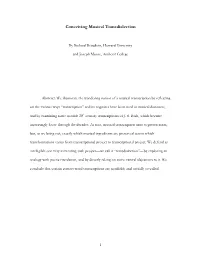 Conceiving Musical Transdialection