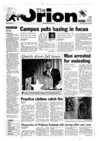 In Focus " II Weather Notes Esteban and Interfraternity "Fraternities Need on I5-Year Anniversary, Tau Michael Davirro, Then 20, Hitchhiked "If All Else Fails