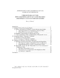 Unreasonable Access: Disguised Issue Advocacy and the First Amendment Status of Broadcasters