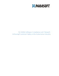 ISO 26262 Software Compliance with Parasoft C++Test