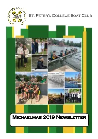 Michaelmas 2019 Newsletter a Word from the President