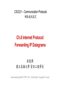 Forwarding IP Datagrams