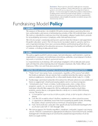 Fundraising Model Policy (PDF File)