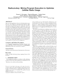 Mining Program Execution to Optimize Cellular Radio Usage