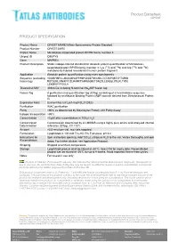 PRODUCT SPECIFICATION Product Datasheet