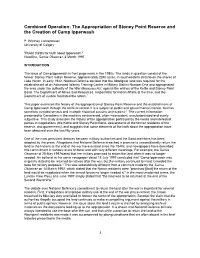 The Appropriation of Stoney Point Reserve and the Creation of Camp Ipperwash