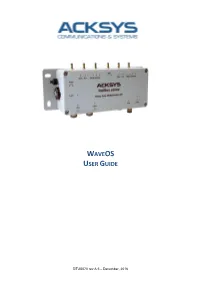 Waveos User Guide