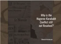 Why the Nagorno-Karabakh Conflict Is Still Not Resolved