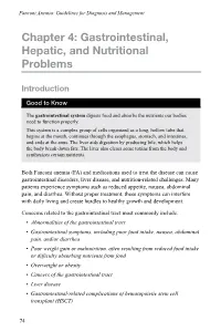 Chapter 4: Gastrointestinal, Hepatic, and Nutritional Problems
