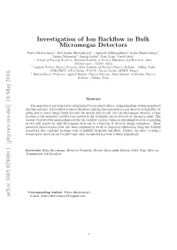 Investigation of Ion Backflow in Bulk Micromegas Detectors