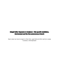 Margit Koller: Expansion in Sculpture – Site-Specific Installation, Environment and the Non-Autonomous Artwork