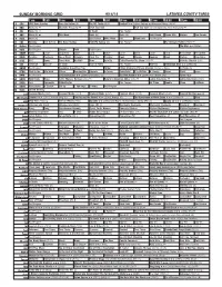 Sunday Morning Grid 9/14/14 Latimes.Com/Tv Times