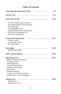 Table of Contents