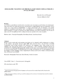 Demographic Transition and the Regulatory Shortcomings of Brazil's