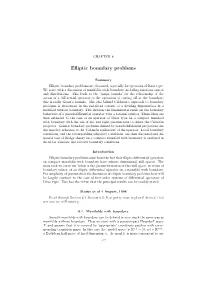 Elliptic Boundary Problems